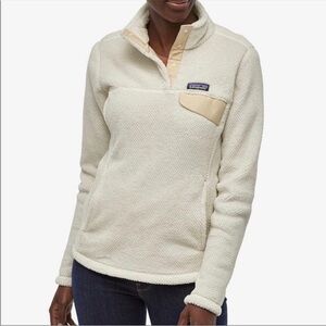 Patagonia Women's Re-Tool Snap-T Pullover Cream 'Raw Linen' Color Size Small